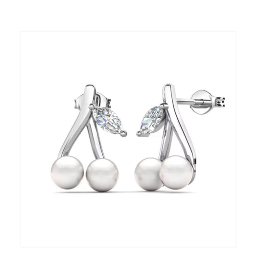 Cherry pearl earrings