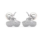 Leaf motif pearl earrings