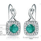 Agate stone round earrings