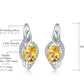 Citrine simple earrings