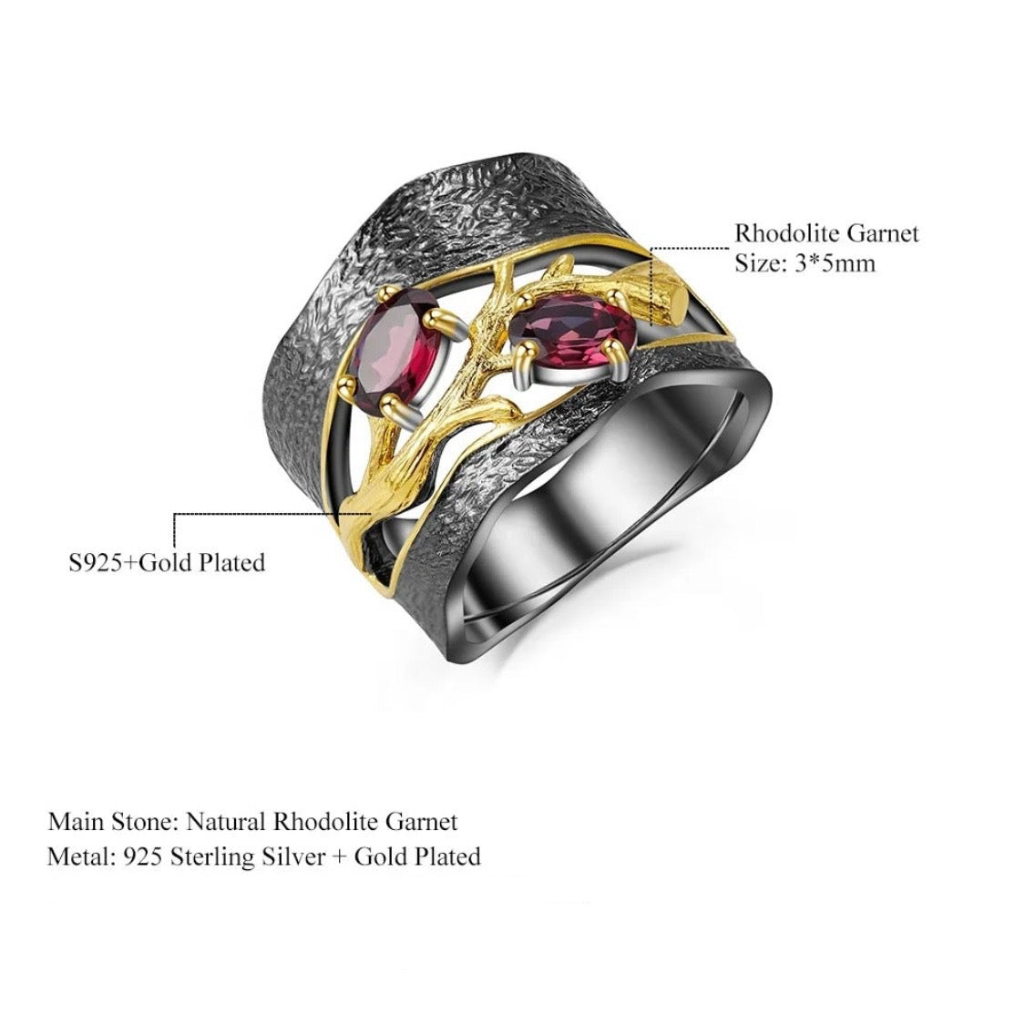 Rhodolite Garnet Fashion Ring