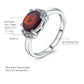 Red Garnet Oval Ring