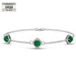 Emerald chain bracelet