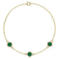 Emerald chain bracelet