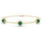 Emerald chain bracelet