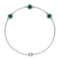 Emerald chain bracelet