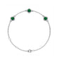 Emerald chain bracelet