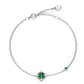 Emerald chain bracelet