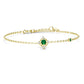 Emerald chain bracelet