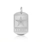 925 Sterling Silver United States Army Star Seal Officially Licensed Dogtag Pendant Necklace