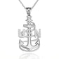 925 Sterling Silver United States Navy Fleet Senior Chief Petty Officer Officially Licensed Anchor Pendant Necklace