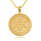 Gold US Army Historical Stars Engravable Pendant Necklace
