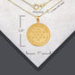 Gold US Army Historical Stars Engravable Pendant Necklace