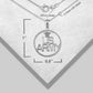 925 Sterling Silver Beaded United States Army Officially Licensed Star CZ Circle Pendant Necklace