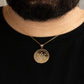 Gold US Army Historical Stars Engravable Pendant Necklace