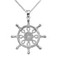 Sterling Silver Dharma Wheel Buddhism Symbol