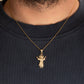 Gold Sacred Baby Jesus Divine Pendant Necklace