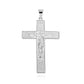 925 Sterling Silver INRI Checkered Cross Crucifix Jesus Christ Pendant Necklace