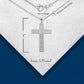 925 Sterling Silver INRI Checkered Cross Crucifix Jesus Christ Pendant Necklace