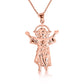 Gold Sacred Baby Jesus Divine Pendant Necklace