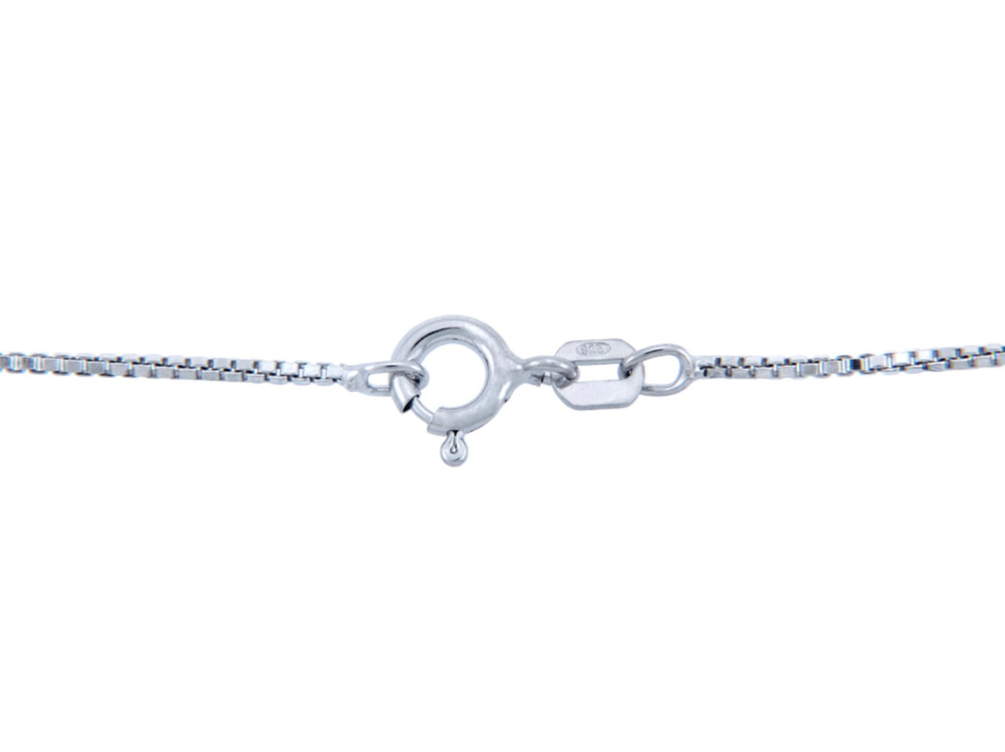 925 Sterling Silver Men's Box Chain Link Necklace 0.97mm