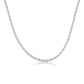 925 Sterling Silver Diamond Cut Rope Twisted Chain Link Necklace 3mm