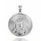 Sterling Silver Saint Mother Virgin Mary Medallion Pendant Necklace