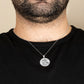 Sterling Silver Saint Mother Virgin Mary Medallion Pendant Necklace