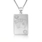 925 Sterling Silver Royal Flush Poker Playing Cards Pendant Necklace