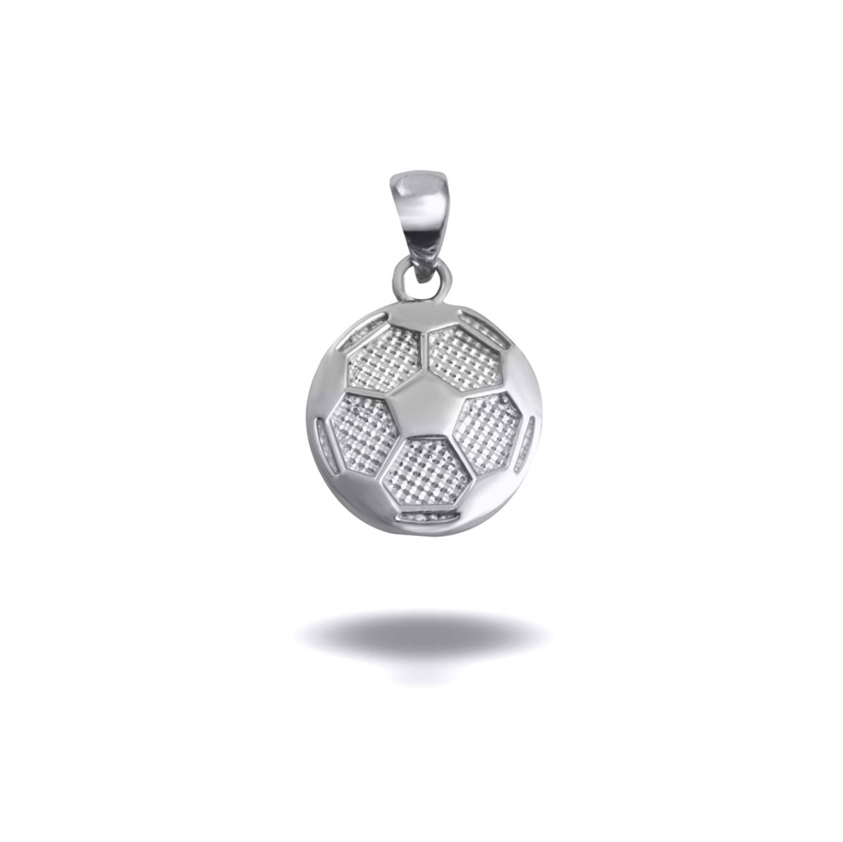 925 Sterling Silver Soccer Ball Sports Pendant Necklace