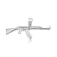 925 Sterling Silver AK-47 Assault Rifle Gun Pendant Necklace