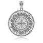 Silver Personalized Name Engraved Casino Gambling Roulette Wheel Charm Pendant Necklace