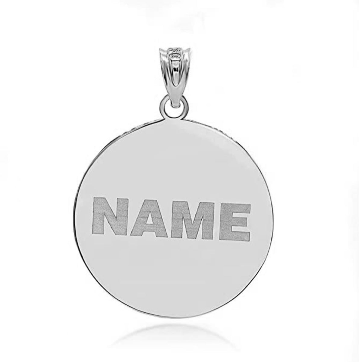 Silver Personalized Name Engraved Casino Gambling Roulette Wheel Charm Pendant Necklace