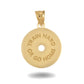 Gold Dumbbell Weight Plate Fitness Gym Pendant Necklace