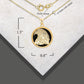 Gold Diamond Cut Eagle Black Onyx Rope Medallion Pendant Necklace