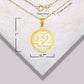 Gold Personalized Jersey Number Sports Circle Pendant Necklace