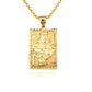 Solid Gold Diamond Cut King Of Hearts Playing Cards Pendant Necklace
