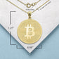 Gold Bitcoin Medallion Pendant Necklace