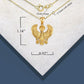 Gold Egyptian Eye Of Horus Falcon Ankh Pendant Necklace