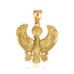 Gold Egyptian Eye Of Horus Falcon Ankh Pendant Necklace
