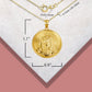 Gold Saint Mother Virgin Mary Medallion Pendant Necklace