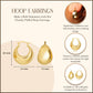 14K Yellow-Gold Chunky Puffed Hoop Earrings