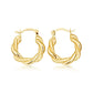 14k Yellow-Gold Polished Twist Hoop Earrings